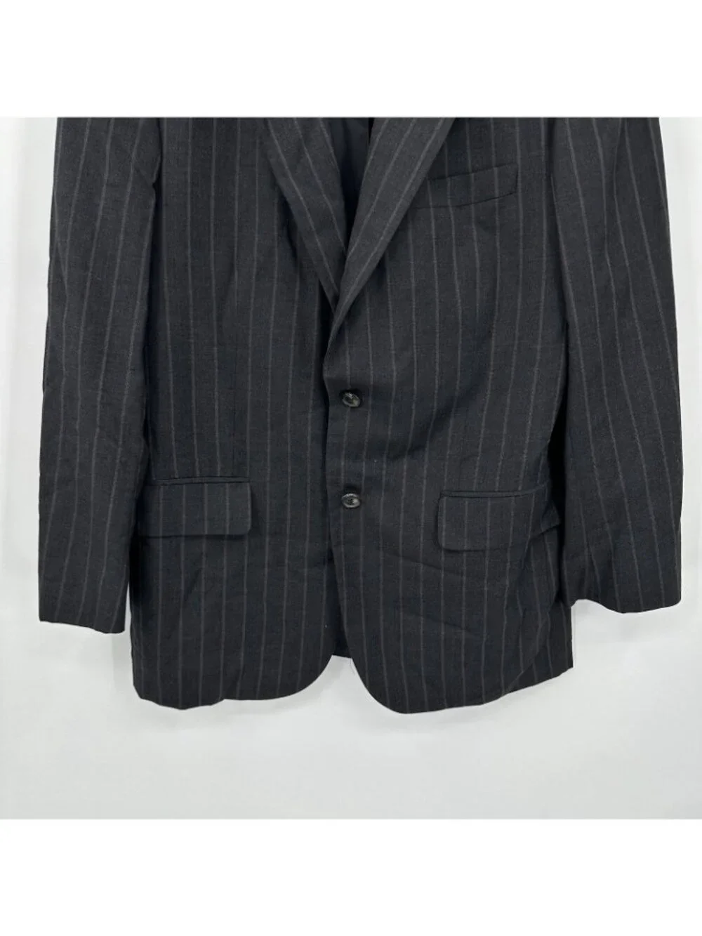 BROOSK BROTHERS GOLDEN FLEECE SUIT 40R 33W 28L charcoal pinstripe executive